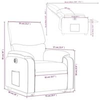 Sta-op-stoel elektrisch verstelbaar stof taupe - thumbnail