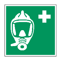 Ademhalingsapparaat voor noodevacuatie - 200 x 200 mm - Sticker - thumbnail