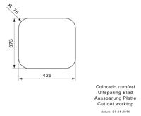 Reginox spoelbak - Colorado Comfort - vlak + onderbouw - 40 x 35 cm - R24195 - thumbnail