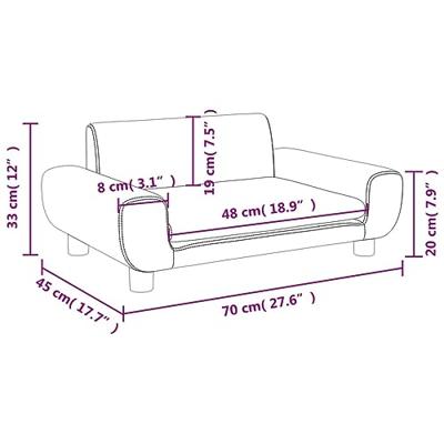 Kinderbank 70x45x33 cm fluweel crmekleurig
