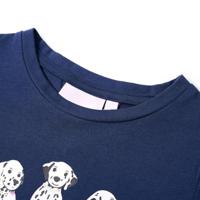 Kindershirt met hondenprint 116 marineblauw - thumbnail