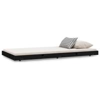 Bedframe 75x190 cm massief grenenhout zwart - thumbnail
