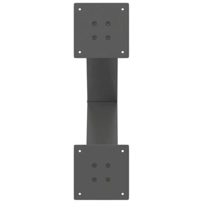 Eettafelpoten 2 st X-vormig 60x(72-73) cm staal antraciet Eettafelpoten 2 st X-vormig 60x(72-73) cm staal antraciet