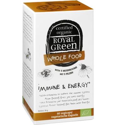 Royal Green Immune & energy bio 60 Vegetarische capsules