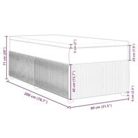 Boxspring met matras fluweel donkergrijs 80x200 cm - thumbnail