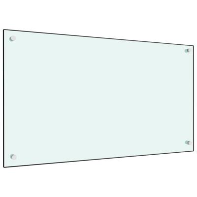 VidaXL Spatscherm keuken 90x50 cm gehard glas melkwit