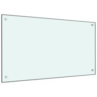 VidaXL Spatscherm keuken 90x50 cm gehard glas melkwit - thumbnail