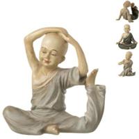 J-Line beeld monnik yoga 14 cm 4 assorti | 16 stuks - thumbnail