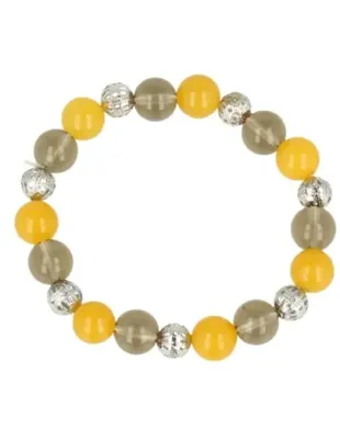 Edelsteen Armband Gele Agaat & Rookkwarts
