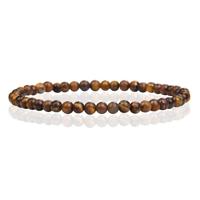 Memphis Natuursteen Armband - 4mm Matte Tiger Eye - thumbnail