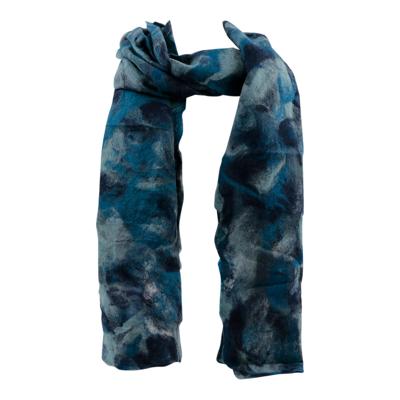 Vilten Sjaal Denim Blauw Vilten Sjaal Denim Blauw