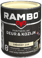 Rambo Pantserlak Deur & Kozijn Zijdeglans Dekkend - 750 ml Crèmewit - thumbnail