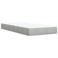 Boxspring met matras fluweel lichtgrijs 140x200 cm - thumbnail