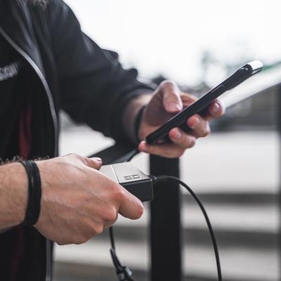 Green Cell PowerPlay20 Powerbank 20000 mAh Quick Charge LiPo Zwart Statusweergave