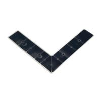 Meubelpoot grijs hoek 20 bij 20 cm en hoogte 6 cm van kunststof - thumbnail