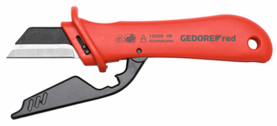 Gedore VDE-Kabelmes | Lemmetlengte 45 mm | Lengte 185 mm - 3301416 Gedore VDE-Kabelmes | Lemmetlengte 45 mm | Lengte 185 mm - 3301416