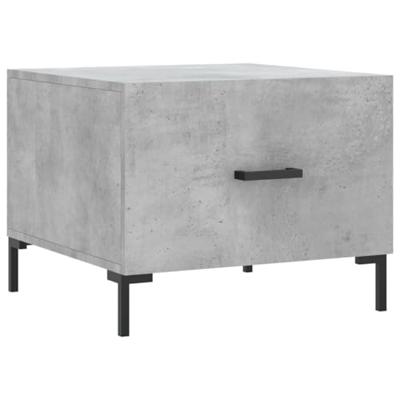 Salontafels 2 st 50x50x40 cm bewerkt hout betongrijs