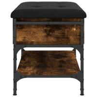 Schoenenbank 62x42x45 cm bewerkt hout gerookt eikenkleurig - thumbnail