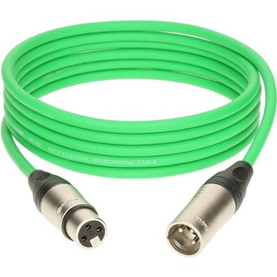 Klotz M1 K GN microfoonkabel 3p XLR F/M groen 3 meter