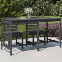 Tuintafel 203,5x90x110 cm massief grenenhout grijs - thumbnail