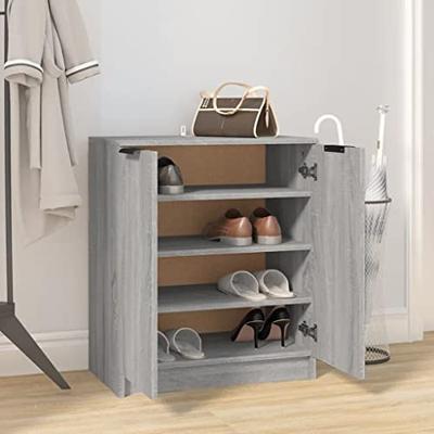 VidaXL Schoenenkast 59x35x70 cm bewerkt hout grijs sonoma eikenkleurig