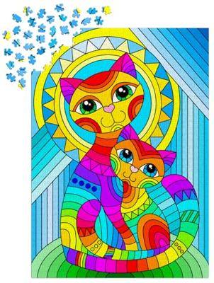 Inseparable Cat and Kitten Puzzel 1000 Stukjes