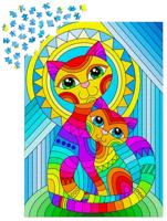 Inseparable Cat and Kitten Puzzel 1000 Stukjes - thumbnail