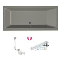 Xenz Kristal inbouwbad - 180x80cm - met overloop - zonder afvoer - Acryl Cement 6986-06 - thumbnail