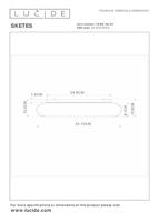 Lucide SKETES - Plafonnière - Ø 45,7 cm - LED Dimb. - CCT - 1x24W 2700K/4000K - Transparant - thumbnail