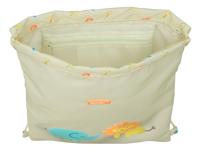 Rugtas met Koordjes Safta Selva Wit 26 x 34 x 1 cm - thumbnail