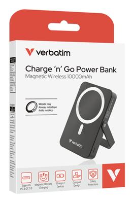 Verbatim Charge n Go Powerbank 10000 mAh USB PD 3.0, QC 3.0 LiPo USB-C Zwart Verbatim Charge n Go Powerbank 10000 mAh USB PD 3.0, QC 3.0 LiPo USB-C Zwart