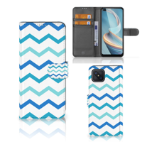 OPPO Reno4 Z | Telefoon Hoesje | Zigzag Blauw - thumbnail