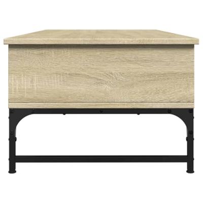 Salontafel 100x50x35 cm bewerkt hout en metaal sonoma eiken