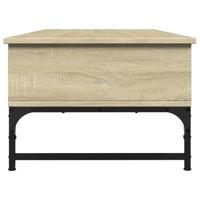Salontafel 100x50x35 cm bewerkt hout en metaal sonoma eiken - thumbnail