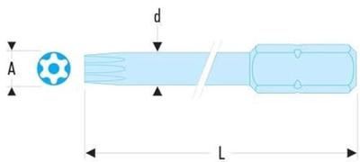Facom schroefbits 1/4 resistorx 10 l 25 mm - EXR.110