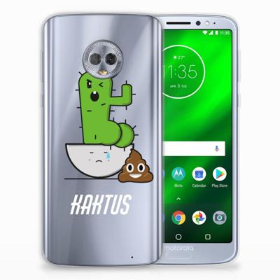Motorola Moto G6 Plus Telefoonhoesje met Naam Cactus Poo Motorola Moto G6 Plus Telefoonhoesje met Naam Cactus Poo