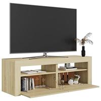 Tv-meubel met LED-verlichting 120x35x40cm sonoma eikenkleurig - thumbnail