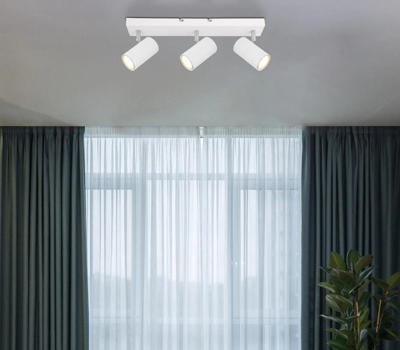 Plafondspot mat wit 3 kappen met GU10 fittingen Robby