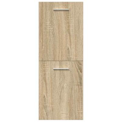 4-delige Badkamermeubelset bewerkt hout sonoma eikenkleurig