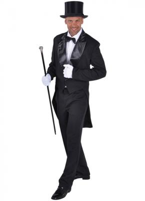 Slipjas zwart heren Cabaret half gevoerd