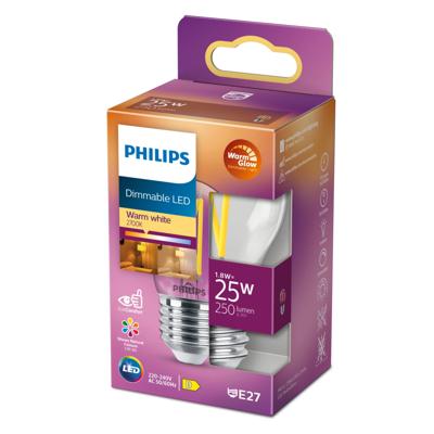 Philips LED 871951432419000 LED-lamp Energielabel D (A - G) E27 Kogel 2.5 W = 25 W Warmwit (Ø x h) 45 mm x 78 mm Dimbaar 1 stuk(s) Philips LED 871951432419000 LED-lamp Energielabel D (A - G) E27 Kogel 2.5 W = 25 W Warmwit (Ø x h) 45 mm x 78 mm Dimbaar 1 stuk(s)