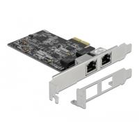 DeLOCK PCI Express x2 Card naar 2x RJ45 2,5 Gigabit LAN RTL8125 netwerkadapter - thumbnail