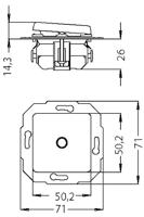 Kopp 614613083 Controleschakelaar Inzetstuk Europa Arctisch-wit, Mat 1 stuk(s) - thumbnail