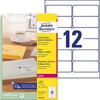 Avery transparante etiketten QuickPEEL ft 99,1 x 42,3 mm (b x h), 300 stuks, 12 per blad - thumbnail