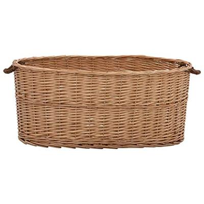 Houtmand met handvatten 78x54x34 cm natuurlijk wilgenhout Houtmand met handvatten 78x54x34 cm natuurlijk wilgenhout