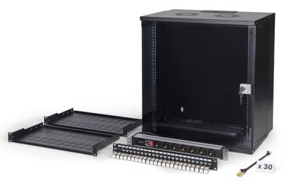 Digitus DN-49207-SET 19inch-patchkast 12 HE Zwart Digitus DN-49207-SET 19inch-patchkast 12 HE Zwart