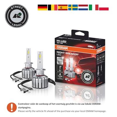 Osram Automotive 64150DWNB LED-lamp Night Breaker H1 16 W 12 V