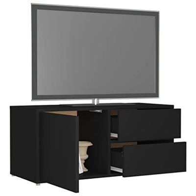 Tv-meubel 80x34x36 cm spaanplaat zwart Tv-meubel 80x34x36 cm spaanplaat zwart