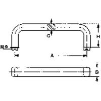 Mentor 277.3 Handgreep Aluminium (geëloxeerd) (l x b x h) 120 x 15 x 10 mm 1 stuk(s) - thumbnail