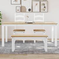 Eettafel Panama 180x90x75 cm massief grenenhout wit - thumbnail